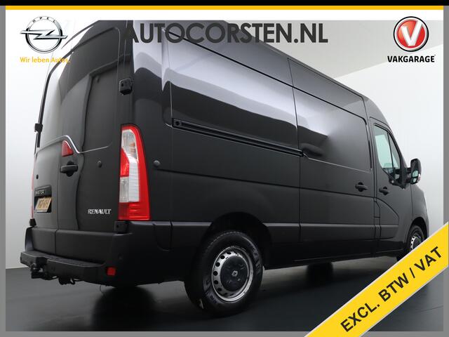 Renault MASTER T35 2.3dCi 135 L2H2 3-Persoons Trekhaak Navi Ecc Camera Cruise Control Pdc Blind Spot Monitoring Schuifdeur Betonplex Vloer Wandbetimmering Euro 6