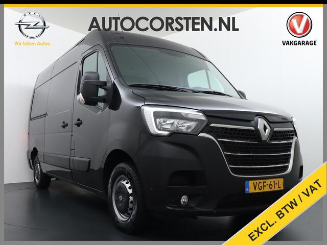 Renault MASTER T35 2.3dCi 135 L2H2 3-Persoons Trekhaak Navi Ecc Camera Cruise Control Pdc Blind Spot Monitoring Schuifdeur Betonplex Vloer Wandbetimmering Euro 6