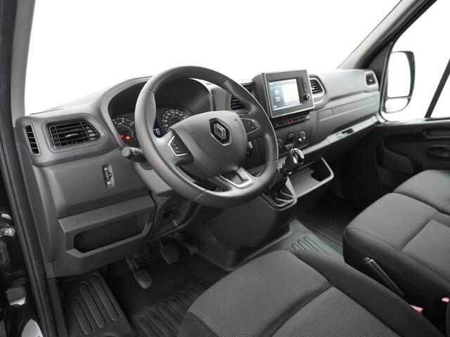 Renault MASTER T35 2.3dCi 135 L2H2 3-Persoons Trekhaak Navi Ecc Camera Cruise Control Pdc Blind Spot Monitoring Schuifdeur Betonplex Vloer Wandbetimmering Euro 6