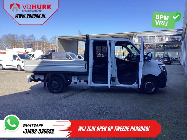 Renault MASTER 2.3 dCi 150 pk DC Dubbel Cabine Open laadbak/ 7 Pers./ 2.5t Trekverm./ Airco/ Trekhaak/ 242x204x40/ Pick-Up