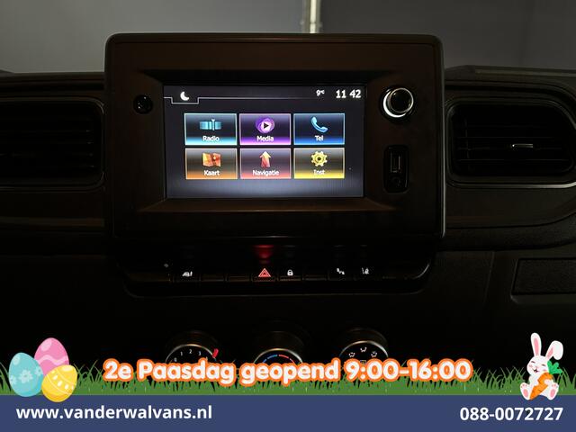 Renault MASTER 2.3 dCi 180pk L2H2 Inrichting Euro6 Airco | 2x zijdeur | Imperiaal | 2500kg Trekhaak | Navigatie Parkeersensoren, Bijrijdersbank