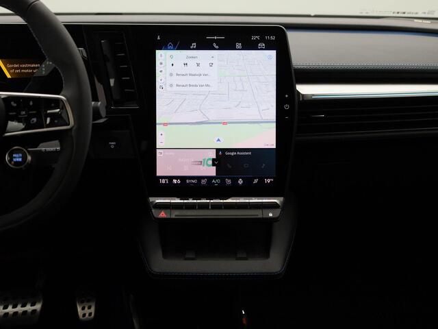 Renault SCENIC E-Tech long range esprit Alpine | Pack Light & Sound | Pack Advanced Driving Assist & Augmented Vision | Stoel- & Stuurwielverwarming | Elektrische Stoelen incl. Geheugen- & Massagefunctie | Android Automotive | 20" LMV 'Speedway' | LED-Verlichting | Keyl