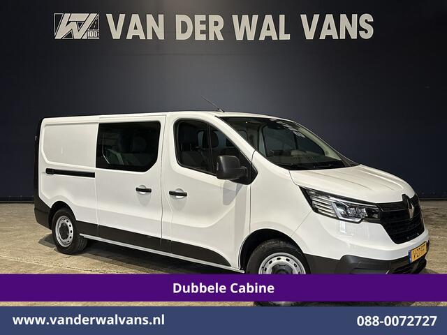 Renault TRAFIC 2.0 Blue dCi 131pk L2H1 Dubbele Cabine Euro6 Fabrieksgarantie Airco | 6-Zits | Apple Carplay | LED 2500kg Trekhaak, Android Auto, Cruisecontrol, Parkeersensoren, Bijrijdersbank