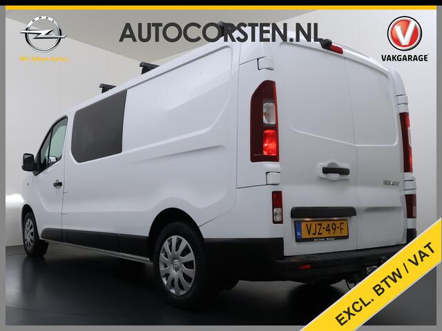 Renault TRAFIC 2.0 dCi 120 T29 L2H1 Dubbele Cabine Trekhaak Camera Navi Ecc Cruise Control Pdc DAB Business Euro 6 Betonplex Vloer Wandbetimmering Regen-Lichtsensor 2.000kg Trekgewicht 1e Eigenaar 5-Persoons