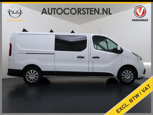 Renault TRAFIC 2.0 dCi 120 T29 L2H1 Dubbele Cabine Trekhaak Camera Navi Ecc Cruise Control Pdc DAB Business Euro 6 Betonplex Vloer Wandbetimmering Regen-Lichtsensor 2.000kg Trekgewicht 1e Eigenaar 5-Persoons
