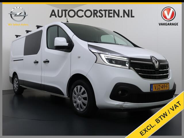 Renault TRAFIC 2.0 dCi 120 T29 L2H1 Dubbele Cabine Trekhaak Camera Navi Ecc Cruise Control Pdc DAB Business Euro 6 Betonplex Vloer Wandbetimmering Regen-Lichtsensor 2.000kg Trekgewicht 1e Eigenaar 5-Persoons