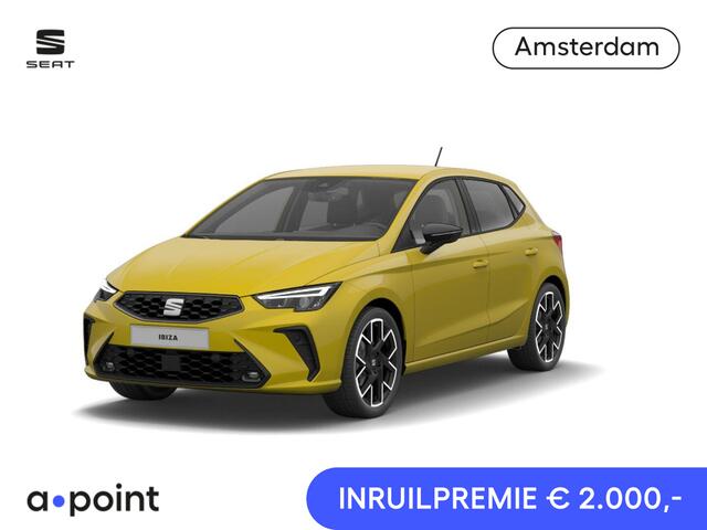 Seat IBIZA 1.0 EcoTSI FR Business Connect | *NIEUW* Python Yellow Metallic | DSG-Automaat | Velgen 'Performance Machined' 18 inch | Draadloze Carplay | Parkeersensoren V/A + Achteruitrij camera