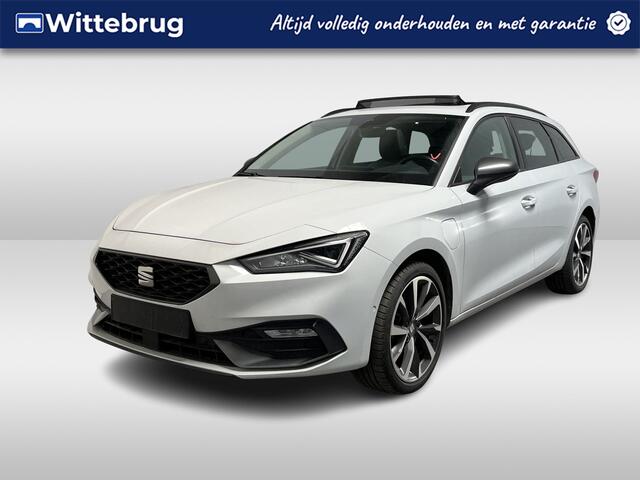 Seat LEON Sportstourer 1.4 TSI eHybrid PHEV FR Business Intense / AUTOMAAT/ PANO/ CAMERA/ PARK. SENSOREN/ DODE HOEK/ KEYLESS/ LED/ STOEL-STUURVERWARM./ VIRTUAL COCKPIT/ FULL LINK/ ADAPT. CRUISE/ NAVI/ CLIMA/ DAB/ 18" LMV