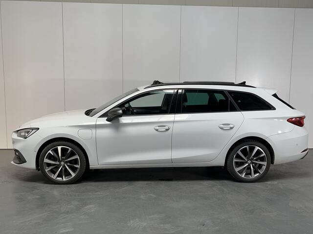 Seat LEON Sportstourer 1.4 TSI eHybrid PHEV FR Business Intense / AUTOMAAT/ PANO/ CAMERA/ PARK. SENSOREN/ DODE HOEK/ KEYLESS/ LED/ STOEL-STUURVERWARM./ VIRTUAL COCKPIT/ FULL LINK/ ADAPT. CRUISE/ NAVI/ CLIMA/ DAB/ 18" LMV