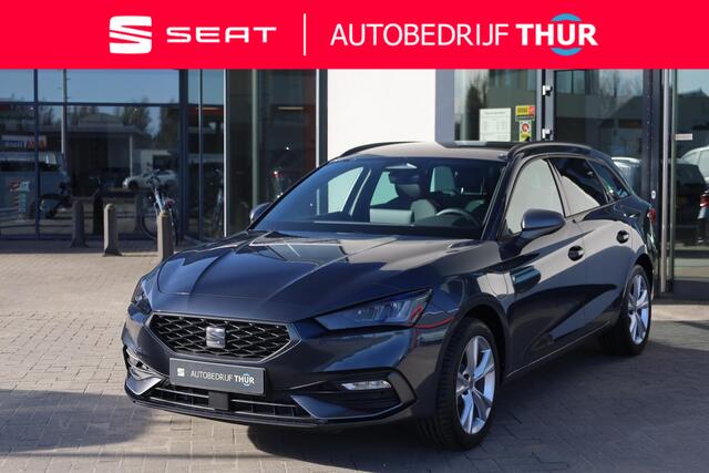 Seat LEON Sportstourer 1.5 TSI e-Hybrid FR Business 150KW/204PK DSG, uit voorraad leverbaar! 17 INCH Dynamic velgen, sportstoelen voor, zwarte dakhemel, dodehoek sensor, buitenspiegels elektrisch inklapbaar, slimme led, uitstap waarschuwing.