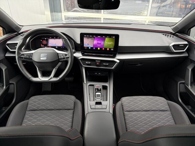 Seat LEON 1.5 eTSI FR Launch Edition 150pk | Virtual Cockpit | Achteruitrijcamera | Apple Carplay/Android Auto | Cruise control adaptief | Dab | LED koplampen | Stuur verwarmd | Voorstoelen verwarmd | Prachtig exemplaar!