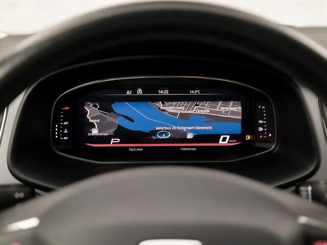 Seat LEON 1.0 TSI Sport Automaat (FULL OPTION, VIRTUAL COCKPIT, APPLE CARPLAY, NAVIGATIE, LEDER, CAMERA, SPORTSTOELEN, STOELVERWARMING, GETINT GLAS, LED KOPLAMPEN, NIEUWSTAAT)