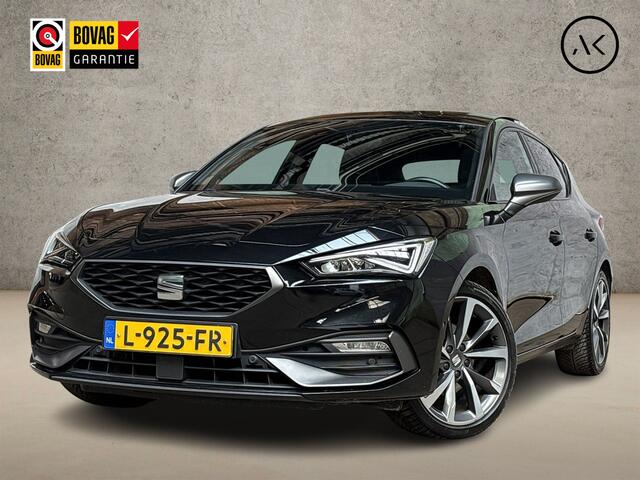 Seat LEON 1.5 eTSI FR Sport 150Pk Automaat (SCHUIFDAK, APPLE CARPLAY, GROOT NAVI, PARKEERSENSOREN, SPORTSTOELEN, LEDER, GETINT GLAS, ADAPTIVE CRUISE, NIEUWSTAAT)