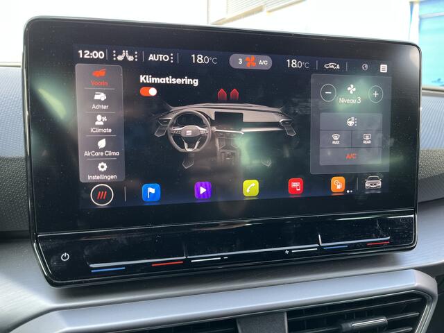 Seat LEON 1.5 eTSI FR Business Intense / AUTOMAAT/ 18" LMV/ ACC/ STUUR+STOELVERWARMING/ PARK.SENSOREN V+A/ CAMERA/ FULL LINK/ DODEHOEK/ KEYLESS/ VIRTUAL COCKPIT/ RIJ-MODI/ NAVI/ DAB/ CLIMA/ LED