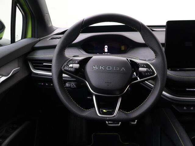 Skoda Elroq RS 340 PK 4X4 | Mamba Green | Trekhaak | Rondomzicht camera | 21" lichtmetalen velgen | Warmtepomp |