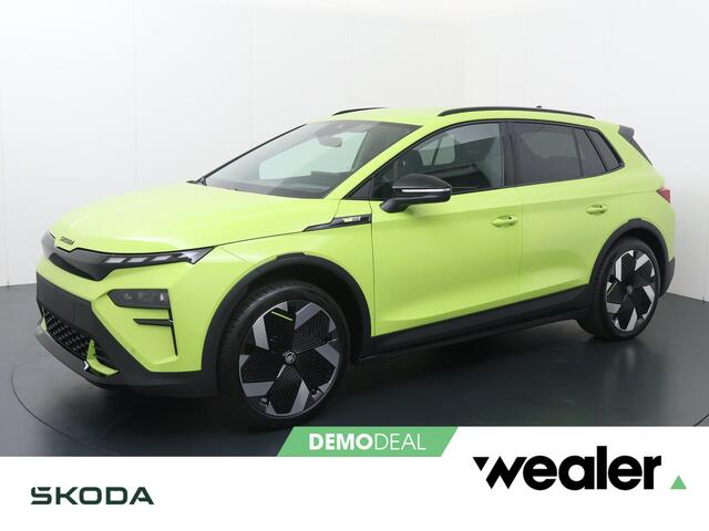 Skoda Elroq 85X RS 340 PK 4X4 | Mamba Green | Trekhaak | Rondomzicht camera | 21" lichtmetalen velgen | Warmtepomp |