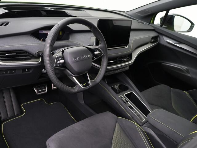 Skoda Elroq 85X RS 340 PK 4X4 | Mamba Green | Trekhaak | Rondomzicht camera | 21" lichtmetalen velgen | Warmtepomp |