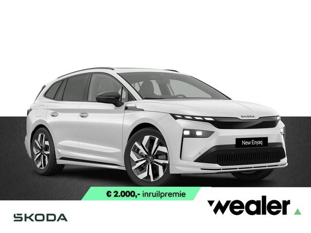 Skoda Enyaq iV 85 Sportline Elektromotor 286 PK | Panoramadak | 20" Lichtmetalen velgen | Winter pakket |