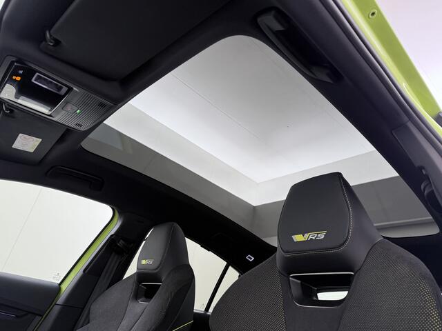 Skoda Enyaq iV Coupé *GERESERVEERD* 82 RS 300PK 4WD Pano-Dak Lmv 21" W-pomp Led-Matrix Adaptive-Cr Sportst-+Elektr+Geheugen+Verwarmd Camera Leer/Alcantara Navi Ecc Pdc-a+v Canton-Audio Apple Carplay Android Auto Adaptive-Onderstel Keyless Elektrische Achterklep DAB Stoe