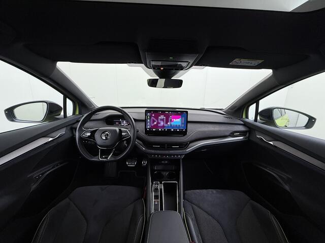 Skoda Enyaq iV Coupé *GERESERVEERD* 82 RS 300PK 4WD Pano-Dak Lmv 21" W-pomp Led-Matrix Adaptive-Cr Sportst-+Elektr+Geheugen+Verwarmd Camera Leer/Alcantara Navi Ecc Pdc-a+v Canton-Audio Apple Carplay Android Auto Adaptive-Onderstel Keyless Elektrische Achterklep DAB Stoe