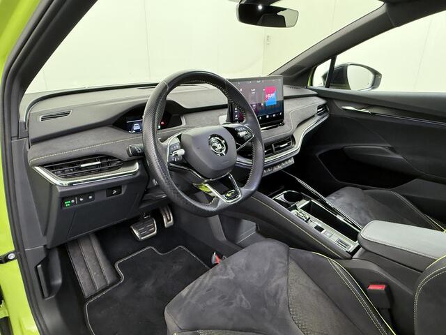 Skoda Enyaq iV Coupé *GERESERVEERD* 82 RS 300PK 4WD Pano-Dak Lmv 21" W-pomp Led-Matrix Adaptive-Cr Sportst-+Elektr+Geheugen+Verwarmd Camera Leer/Alcantara Navi Ecc Pdc-a+v Canton-Audio Apple Carplay Android Auto Adaptive-Onderstel Keyless Elektrische Achterklep DAB Stoe