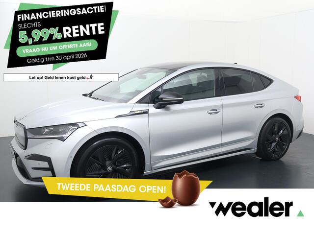 Skoda Enyaq iV Coupé 80 RS | 300 PK | Soh 89% | Trekhaak wegklapbaar | Panoramadak | Canton Sound | 21" LM velgen | Matrix LED koplampen |