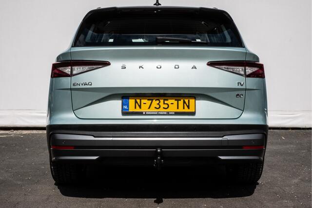 Skoda Enyaq iV 60 SOH 90% Trekhaak/ Full led/ Stoel-stuurverwarming/ Camera/ Blindspot/ Navigatie/ Carplay