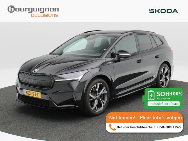 Skoda Enyaq iV 85 Sportline 286 Pk | Stoel/Stuur Verwarming | Trekhaak | Camera | Adaptive Cruise | CarPlay | Navigatie | Matrix Led | 20 Inch | 37.475 Km !!