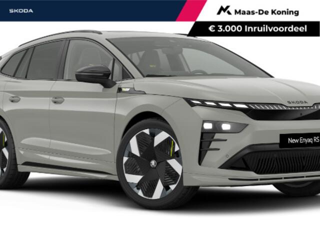 Skoda Enyaq iV RS Elektromotor 250 kW / 340 PK SUV Elektrische 21'' vision velgen | Panoramisch schuif/kanteldak | 3.000,- inruilbonus!!