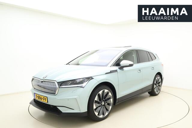 Skoda Enyaq iV 80 Business Edition Plus SOH: 99% | Trekhaak uitklaapbaar | Lederen bekleding | 21" Lichtmetalen velgen | Keyless | Stoelverwarming | Schuif/kanteldak | Weinig kilometers