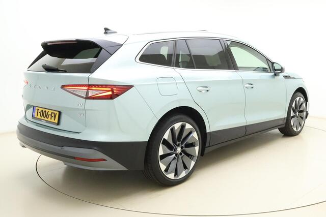 Skoda Enyaq iV 80 Business Edition Plus SOH: 99% | Trekhaak uitklaapbaar | Lederen bekleding | 21" Lichtmetalen velgen | Keyless | Stoelverwarming | Schuif/kanteldak | Weinig kilometers