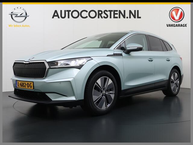 Skoda Enyaq iV 80 SOH 90% Panoramadak 3-Zone Ecc Adap.Cruise Camera Navi Apple Carplay Android Auto Pdc Stoel+Stuurverwarming Lmv Led Privacy Glas Keyless advanced Dodehoek detectie File assistent Verkeersbord detectie 1e Eigenaar Dealeronderhouden Origineel Nederlandse