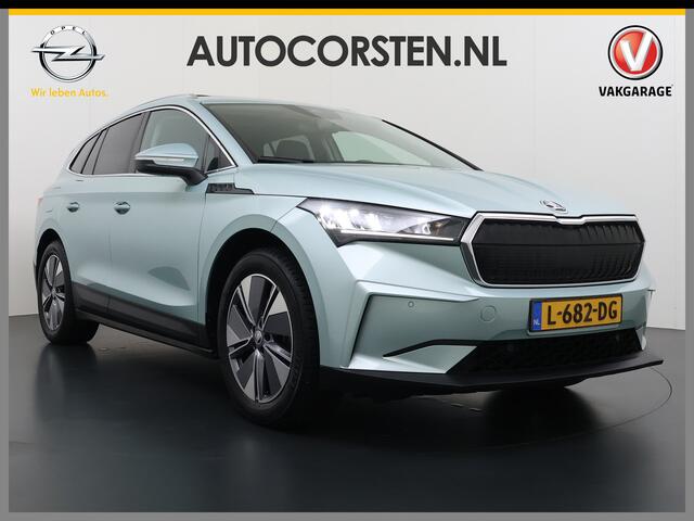 Skoda Enyaq iV 80 SOH 90% Panoramadak 3-Zone Ecc Adap.Cruise Camera Navi Apple Carplay Android Auto Pdc Stoel+Stuurverwarming Lmv Led Privacy Glas Keyless advanced Dodehoek detectie File assistent Verkeersbord detectie 1e Eigenaar Dealeronderhouden Origineel Nederlandse