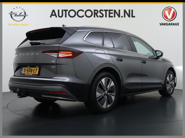 Skoda Enyaq iV 60 Panoramadak Trekhaak Navi Ecc Camera Apple Carplay Android Auto Cruise Control SOH 89,6% Elek.Achterklep Stuurverwarming Bluetooth Led Keyless advanced 1.000KG Trekgewicht 1e Eigenaar Origineel Nederlandse Auto