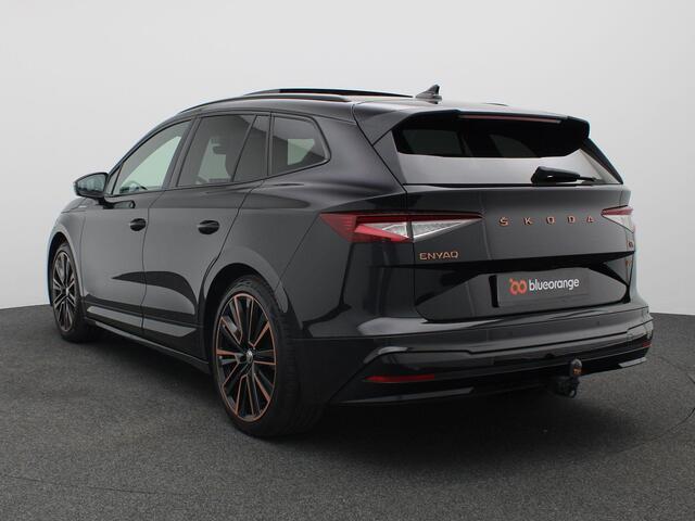 Skoda Enyaq iV 80 Founders Edition Black 204PK Aut. SOH 92,73%, Panoramadak, Trekhaak, Warmtepomp, 21" LM velgen, Memorystoel, 360gr. Camera, Stoel-Stuurverwarming