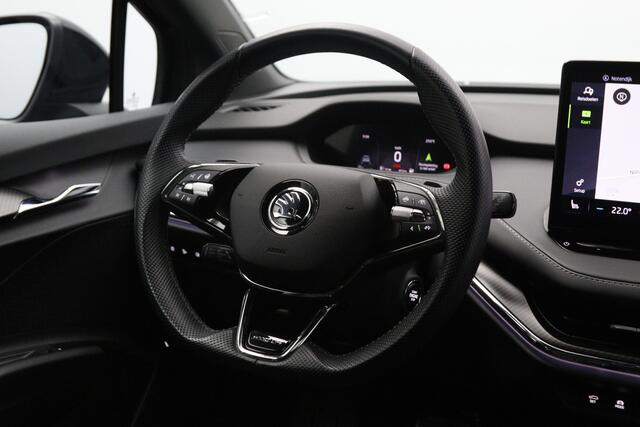 Skoda Enyaq iV 60 KWH 180 PK Sportline, SOH 92 %, Warmtepomp, Panoramadak, Trekhaak