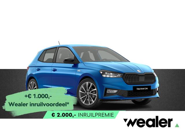 Skoda FABIA Monte Carlo 1.0 TSI 95 PK | Adaptieve cruise control | Zwart dak | Verwarmde voorstoelen | 17" Velgen |