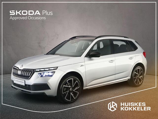 Skoda Kamiq Monte Carlo 1.0 TSI 110pk DSG Automaat Panoramadak, Achteruitrijcamera, Cruise control, Verwarmde voorruit, LED koplampen, Stoelverwarming, Parkeersensoren