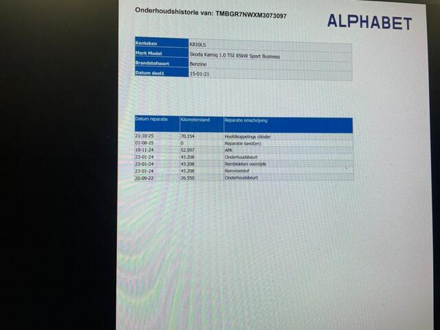 Skoda Kamiq 1.0 TSI Sport Business - Digitaal Cockpit, Carplay, Navi, Cruise, Clima, Stoelverw.