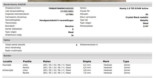 Skoda Kamiq 1.0 TSI 111PK Active / Hoge instap / 6Versn. / Pdc. / Airco / Radio multimedia / Cruis controle /