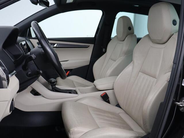 Skoda Karoq 1.5 TSI Business Edition | Panoramadak | Leder | Stoelverwarming | Adaptive cruise | Side Assist | Carplay | Navigatie | Camera | Navigatie | Full LED | Climate control | Parkeerhulp