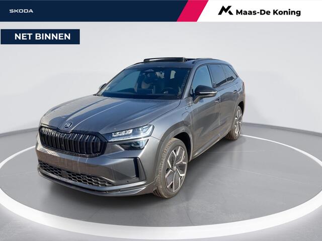 Skoda Kodiaq 1.5TSI/204PK DSG PHEV Sportline Business · Trekhaak · Panoramadak · Camera + Parkeersensoren · Fabrieksgarantie t/m Februari 2030 of 60.000KM