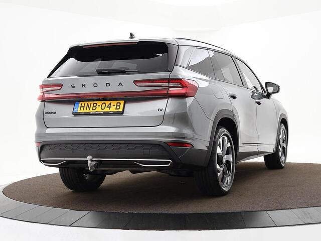 Skoda Kodiaq 1.5 TSI PHEV 204pk Sportline Business · Panoramadak · Camera · Trekhaak · Matrix LED · Canton Audio · Side Assist · Elek. Voorstoelen + Geheugen · Garantie t/m 14-05-2029 of 100.000km