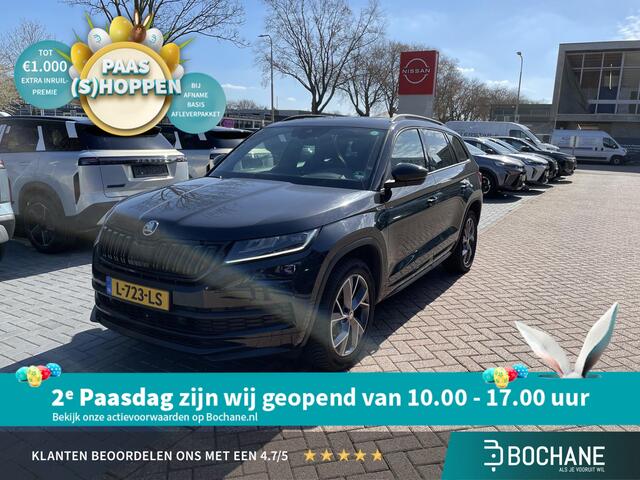 Skoda Kodiaq 1.5 TSI Sportline Business 7p. Automaat 150PK | Schuifkanteldak | Stoelverwarming | Adaptieve Cruise Control | Memory seats | Elek Achterklep |