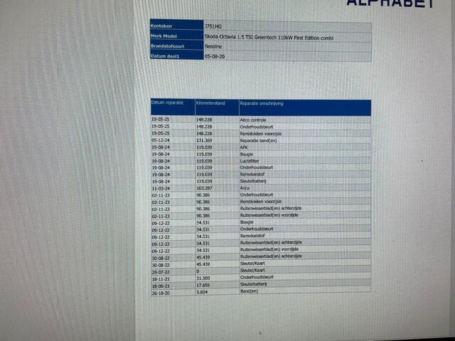 Skoda OCTAVIA Combi 1.5 TSI First Edition - Carplay, Digitaal Cockpit, Navi, Trekhaak, Stoelverw.