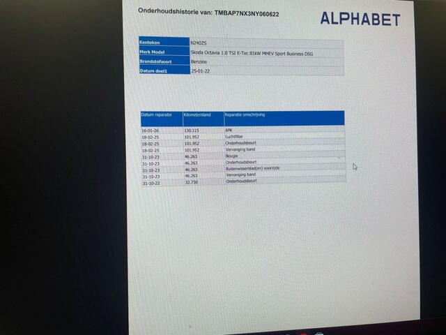 Skoda OCTAVIA 1.0 e-TSI Sport Business Automaat - Digitaal Cockpit, Carplay, Navi, Cruise