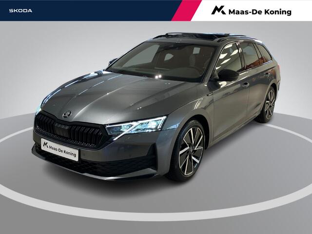 Skoda OCTAVIA Combi 1.5TSI/150PK MHEV Sportline DSG · Panoramadak · Navigatie · 360°Camera + Parkeersensoren · Apple/Android Car Play · Garantie t/m 23-04-2030 of 100000km.