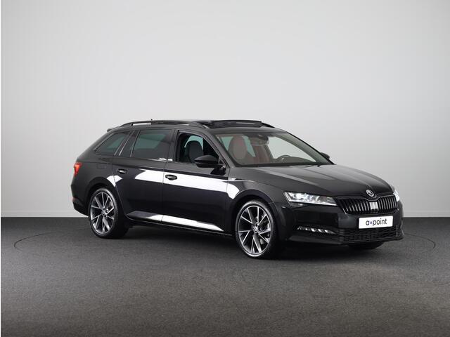 Skoda SUPERB Combi 1.5 TSI ACT Sportline Business 150 pk Automaat (DSG) | Verlengde garantie | Navigatie | Panoramadak | Parkeersensoren | Adaptieve cruise control | Elektr. voorstoelen met memory | Stoelverwarming v/a |