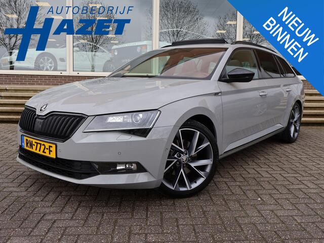 Skoda SUPERB Combi 1.4 TSI ACT 150 PK SPORTLINE DSG AUT. *STEEL GREY* + WEGKL. TREKHAAK | PANORAMA | 19 INCH | CANTON | ADAPTIVE CRUISE | ALCANTARA