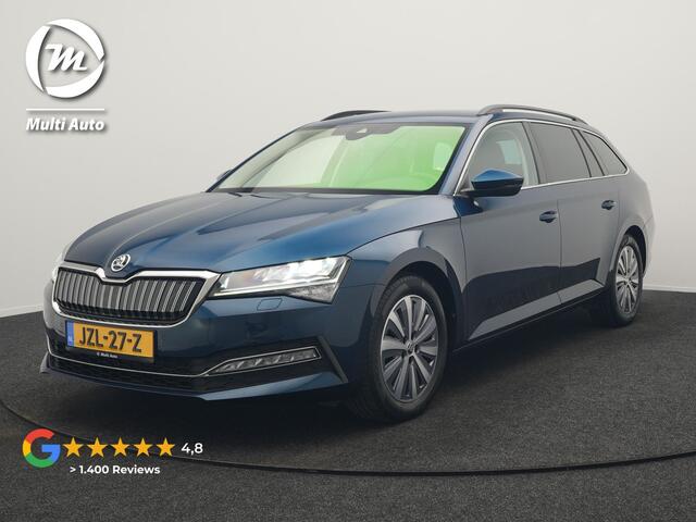 Skoda SUPERB Combi 1.4 TSI iV Ambition PHEV 218pk Dealer O.H. | Camera | Lederen Sportstoelen Memory & Verwarmd | Keyless | Apple Carplay | Virtual Cockpit | Navigatie | Cruise Control | DAB | Plug In Hybrid